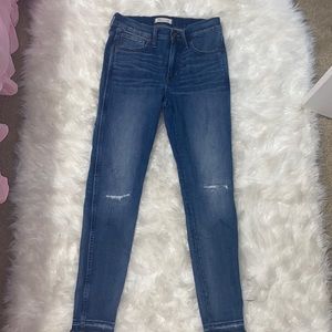 Madewell Women’s 9 inch high rise skinny jeans medium wash size 28